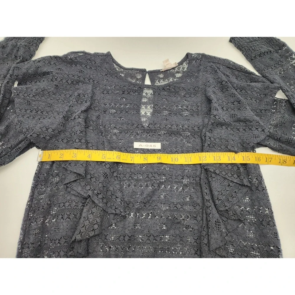 MELROSE‎ AND MARKET NAVY BLUE SWEATER SIZE S WOMENS LACY TOP